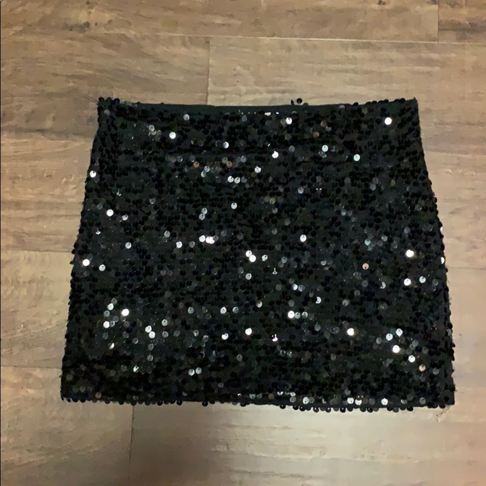 Billabong Black Sequined Mini Skirt